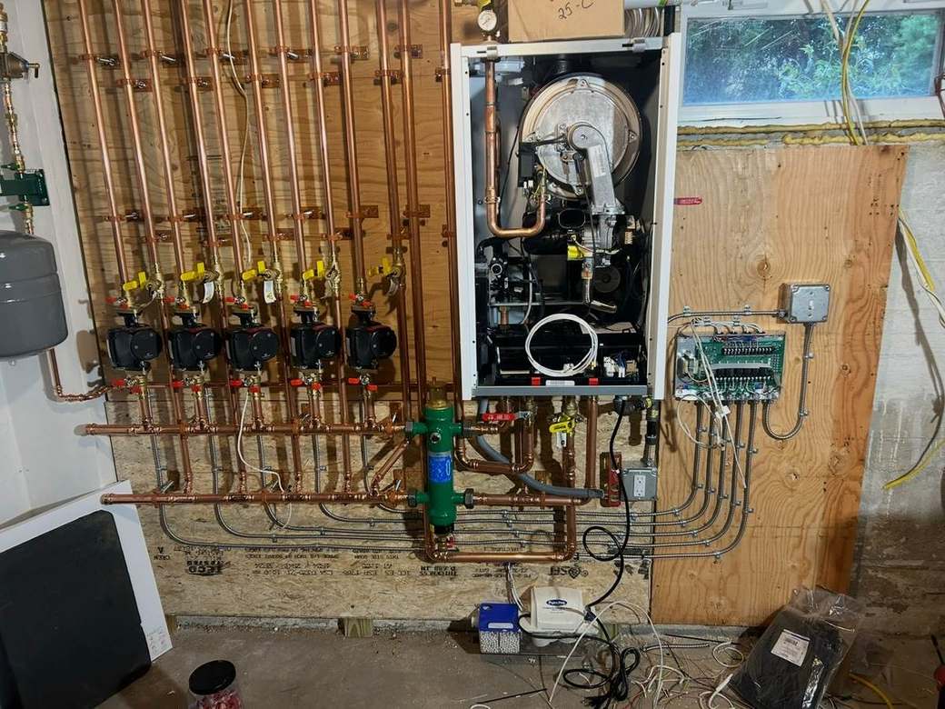 Mechanical room wiring and controls during a renovation
